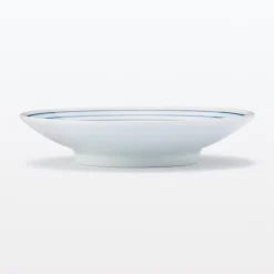 Vaisselle^Muji Assiette en porcelaine Hasami - Motif rayures, Petite