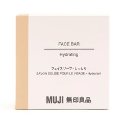 Bain Et Douche^Muji Barre nettoyante visage hydratante vegan  format voyage