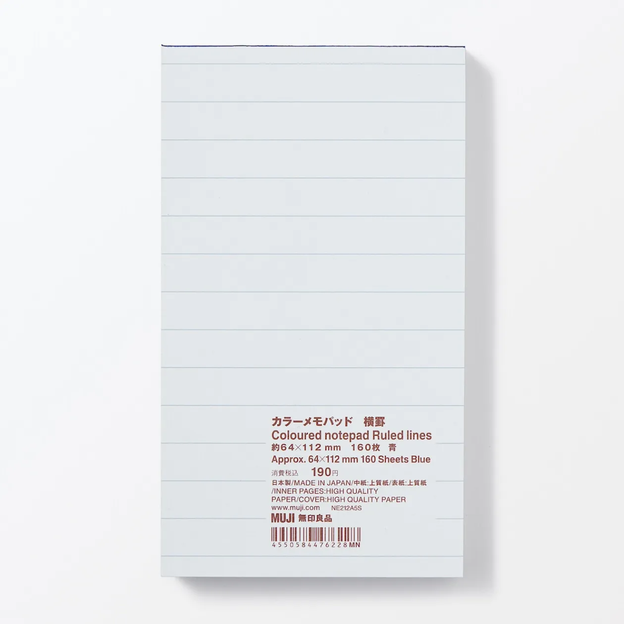 Cahiers À Lignes|Fournitures De Bureau^Muji Bloc-notes coloré à lignes horizontales, Petit