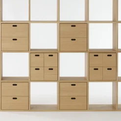 Étagères Modulables En Bois^Muji Bloc‐tiroir en chêne ‐ 4 tiroirs (Dont Eco‐part. 0,82 €)