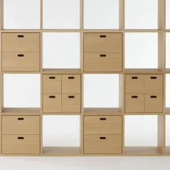 Étagères Modulables En Bois^Muji Bloc‐tiroir en chêne ‐ 2 tiroirs (Dont Eco‐part. 0,82 €)