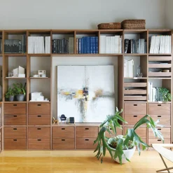 Étagères Modulables En Bois^Muji Bloc‐tiroir en noyer ‐ 2 tiroirs (Dont Eco‐part. 0,82 €)