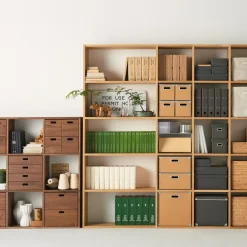 Étagères Modulables En Bois^Muji Bloc‐tiroir en noyer ‐ 4 tiroirs (Dont Eco‐part. 0,82 €)