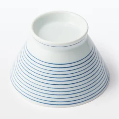 Vaisselle^Muji Bol à riz en porcelaine Hasami - Motif rayures, Grande