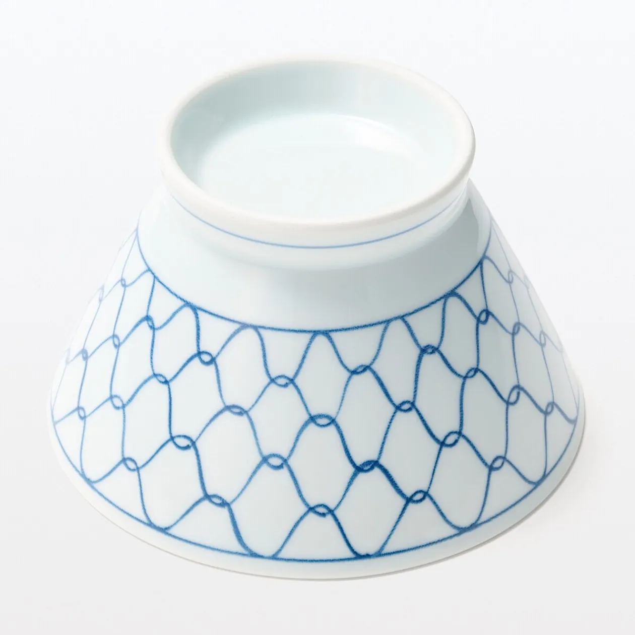 Vaisselle^Muji Bol à riz en porcelaine Hasami - Motif maille, Grande