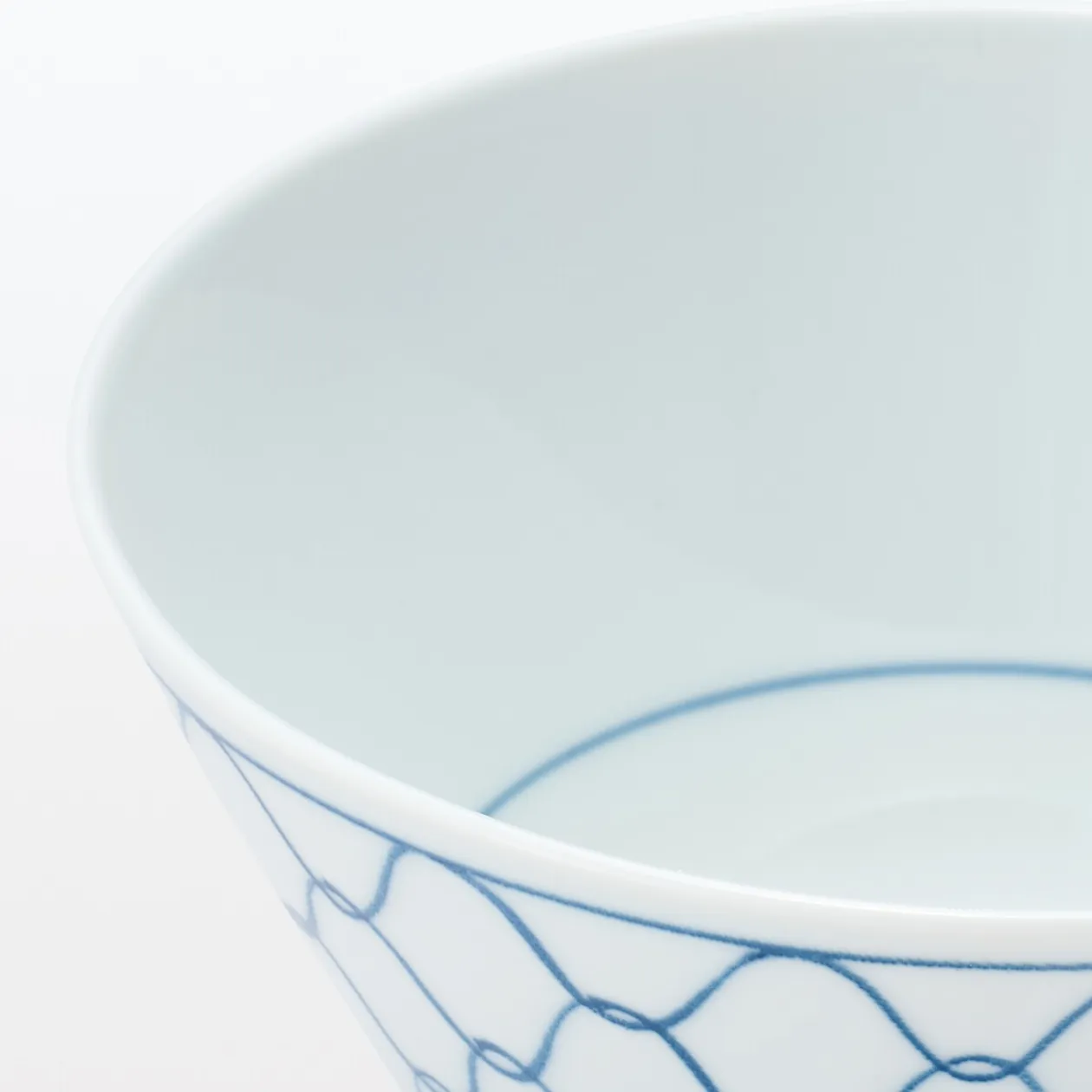 Vaisselle^Muji Bol à riz en porcelaine Hasami - Motif maille, Grande