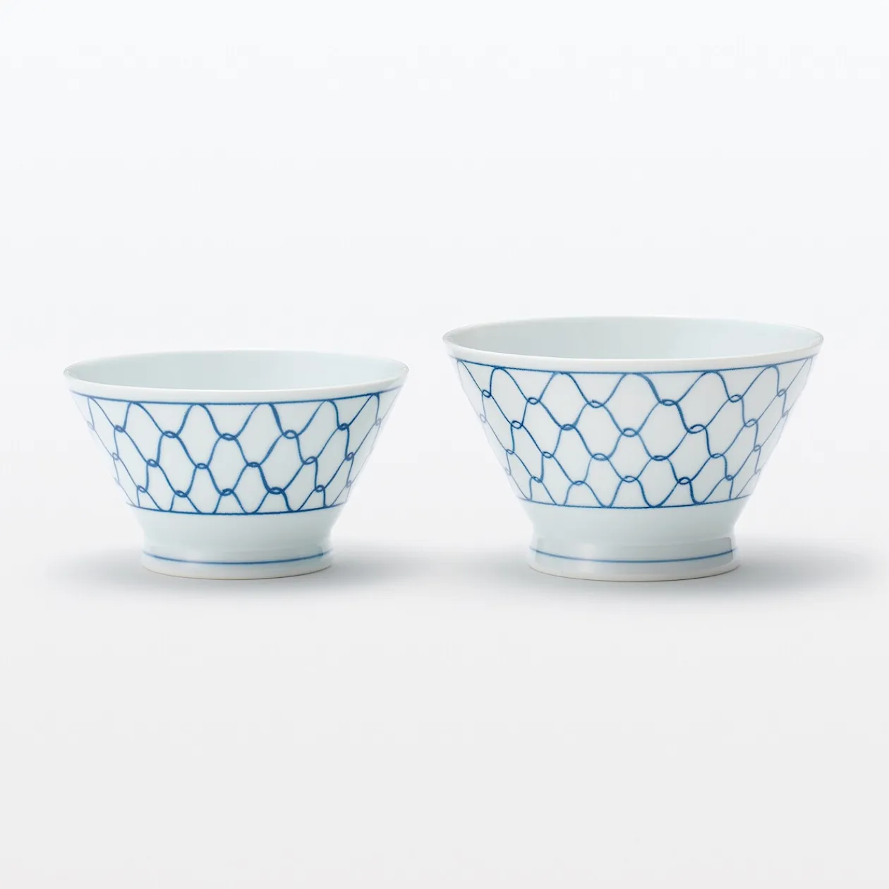 Vaisselle^Muji Bol à riz en porcelaine Hasami - Motif maille, Grande