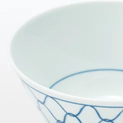 Vaisselle^Muji Bol à riz en porcelaine Hasami - Motif maille, Petit