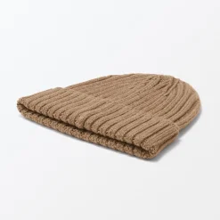 Chapeaux|Chapeaux^Muji Bonnet unisexe en laine côtelée antidémangeaisons