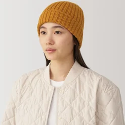 Chapeaux|Chapeaux^Muji Bonnet unisexe en laine côtelée antidémangeaisons