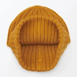 Chapeaux|Chapeaux^Muji Bonnet unisexe en laine côtelée antidémangeaisons