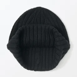 Chapeaux|Chapeaux^Muji Bonnet unisexe en laine côtelée antidémangeaisons