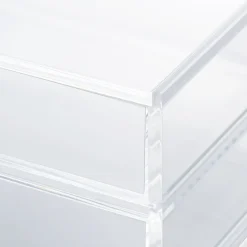 Rangements En Acrylique^Muji Boîte acrylique 2 tiroirs + couvercle L25.6X P16.8X H9.5cm