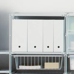 Petits Rangements En Polypropylène|Boîtes Et Rangement De Bureau^Muji Boîte archive grise en biais large en PP L15X P31.8X H27.6cm