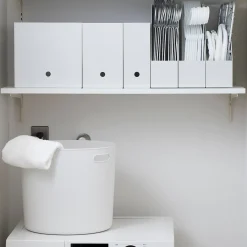 Petits Rangements En Polypropylène|Boîtes Et Rangement De Bureau^Muji Boîte archives grise en biais en PP L10X P27.7X 31.6cm