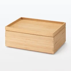Rangements En Bois|Boîtes Et Rangement De Bureau^Muji Boîte empilable en bambou, 26 x 18.5 x 8.5 cm
