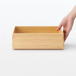 Rangements En Bois|Boîtes Et Rangement De Bureau^Muji Boîte empilable en bambou, 26 x 18.5 x 8.5 cm