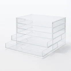 Rangements En Acrylique^Muji Boîte en acrylique 5 tiroirs L25.5X P17X H16cm