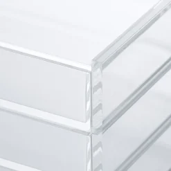 Rangements En Acrylique^Muji Boîte en acrylique 3 tiroirs L25.5X P17X H10cm