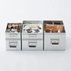 Rangements En Métal^Muji Boîte en métal galvanisé L26X P37X H24cm