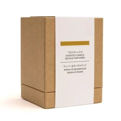 Bougies^Muji Bougie 1 mèche ambre et bois de santal