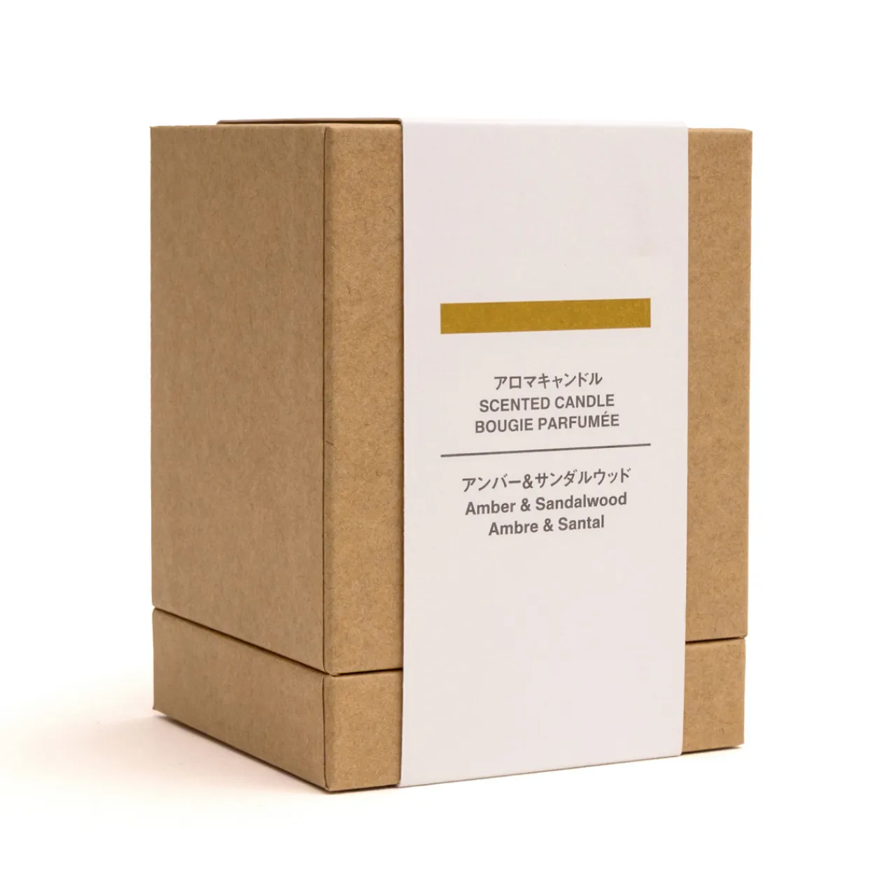 Bougies^Muji Bougie 1 mèche ambre et bois de santal