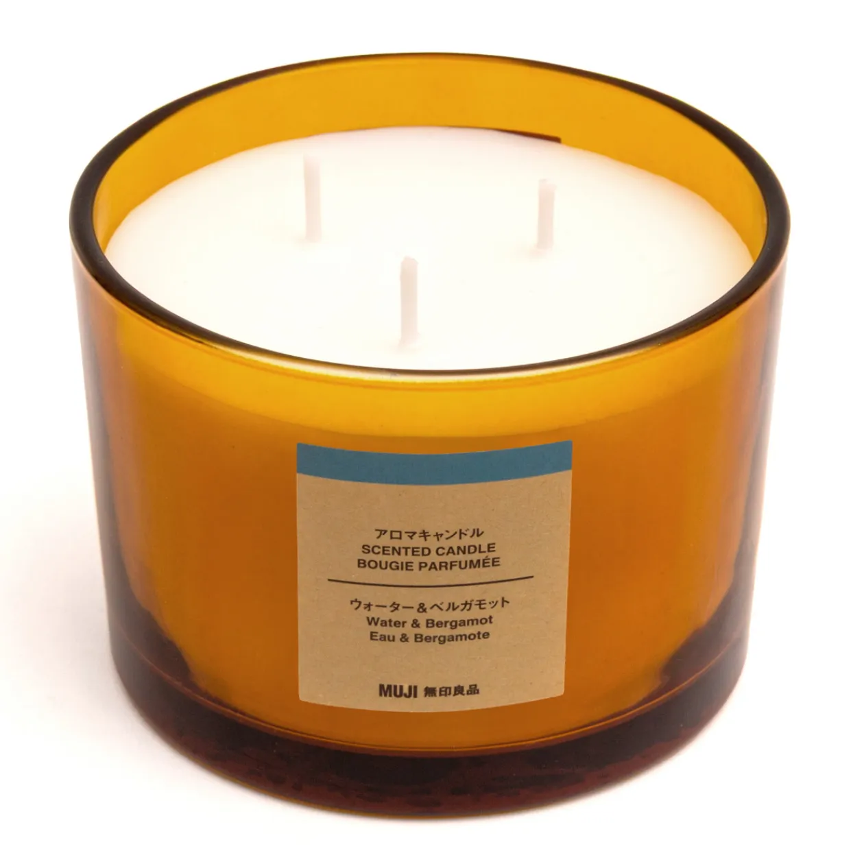 Bougies^Muji Bougie 3 mèche eau et bergamote
