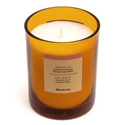 Bougies^Muji Bougie 1 mèche pivoine et rose