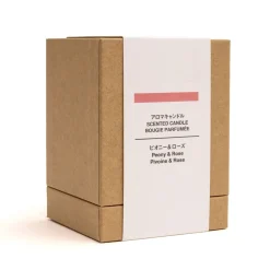 Bougies^Muji Bougie 1 mèche pivoine et rose