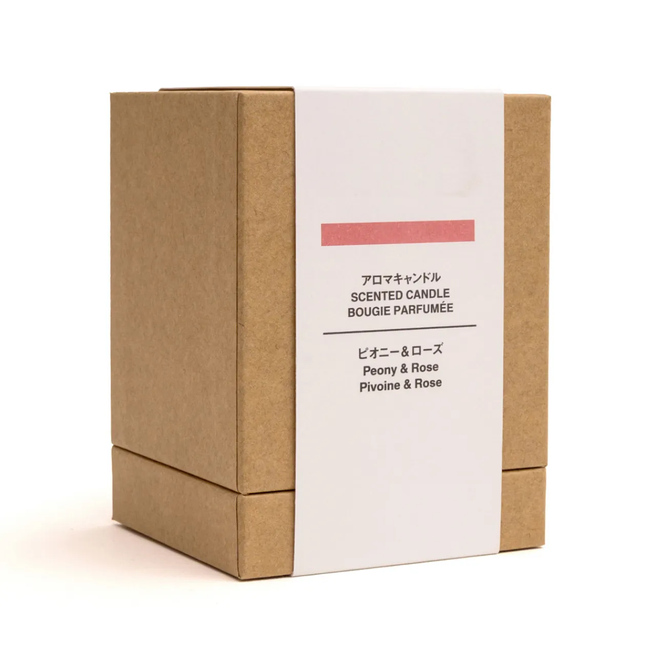 Bougies^Muji Bougie 1 mèche pivoine et rose