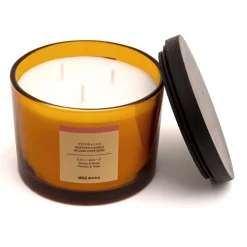 Bougies^Muji Bougie 3 mèche pivoine et rose
