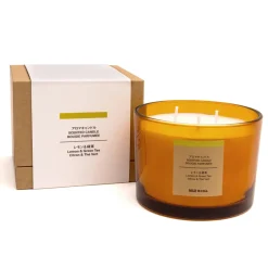Bougies^Muji Bougie 3 mèches citron et thé vert