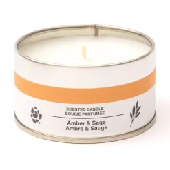 Bougies^Muji Bougie Métal ‐ Ambre et sauge