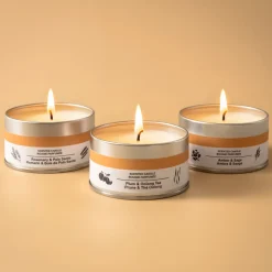 Bougies^Muji Bougie Métal ‐ Ambre et sauge