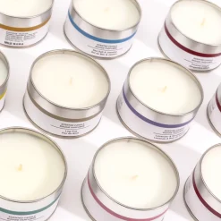 Bougies^Muji Bougie Métal ‐ Lavande, bergamote, bois de santal