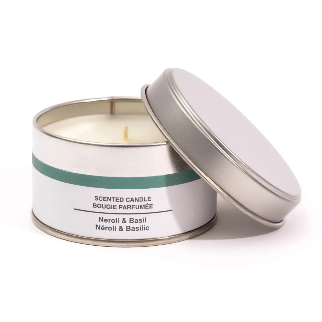 Bougies^Muji Bougie Métal ‐ Néroli et Basilic