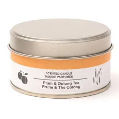 Bougies^Muji Bougie Métal ‐ Prune et thé Oolong