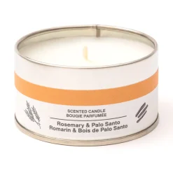 Bougies^Muji Bougie Métal ‐ Romarin et palo santo