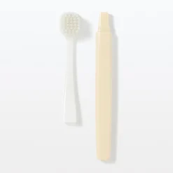 Soin Bucco‐Dentaires|Accessoires De Voyage^Muji Brosse à dents avec tête interchangeable ‐ Large, poils moyens