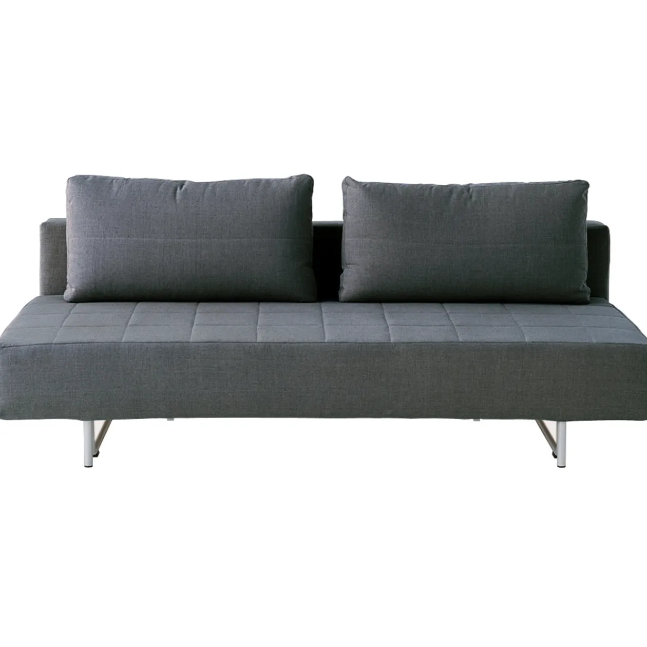 Canapés Et Repose-Pieds^Muji Canapé convertible 2 places en coton chiné anthracite (Dont Eco‐part. 8,50 €)