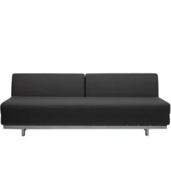 Canapés Et Repose-Pieds^Muji Canapé convertible 2 places en feutrine anthracite