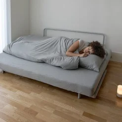 Canapés Et Repose-Pieds^Muji Canapé convertible 2 places en feutrine anthracite