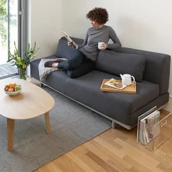 Canapés Et Repose-Pieds^Muji Canapé convertible 2 places en coton beige