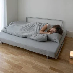 Canapés Et Repose-Pieds^Muji Canapé convertible 2 places en coton beige