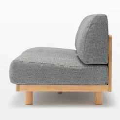 Canapés Et Repose-Pieds^Muji Canapé en polyester tissé sans accoudoirs ‐ 2 places, Gris