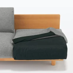 Canapés Et Repose-Pieds^Muji Canapé en polyester tissé sans accoudoirs ‐ 2 places, Gris