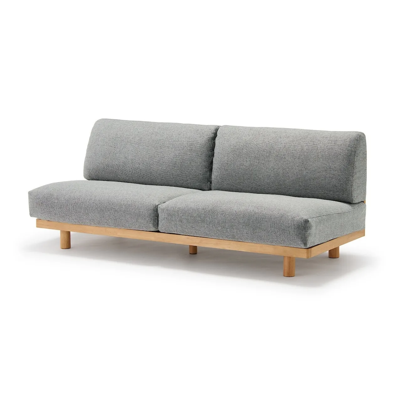 Canapés Et Repose-Pieds^Muji Canapé en polyester tissé sans accoudoirs ‐ 3 places, Gris