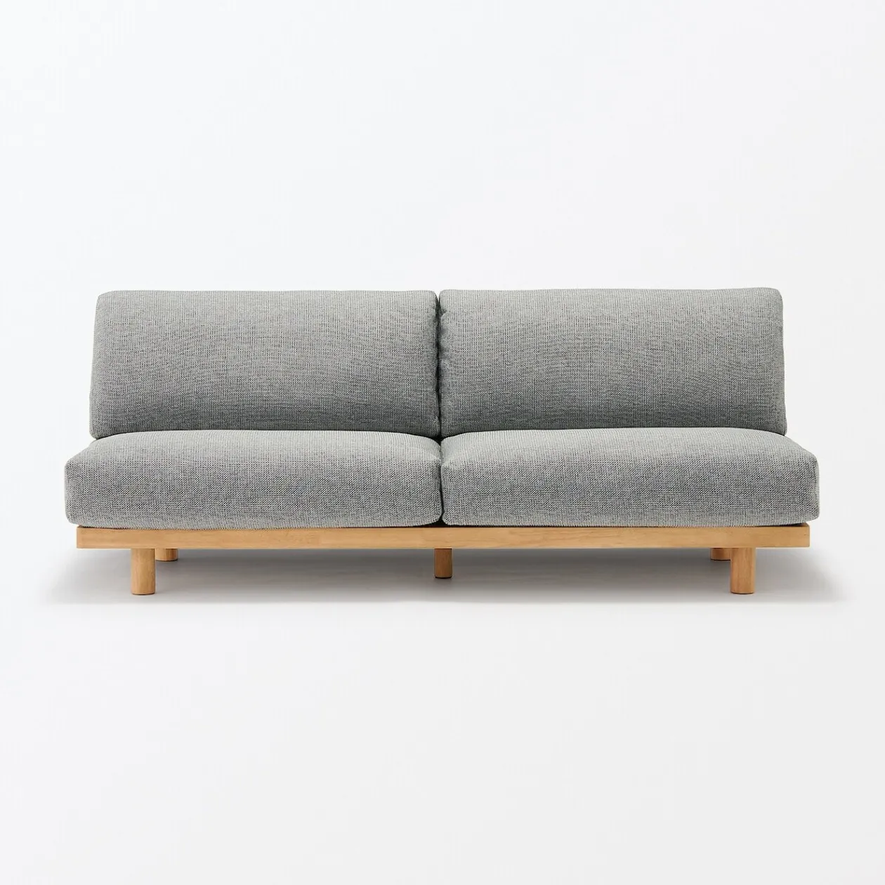 Canapés Et Repose-Pieds^Muji Canapé en polyester tissé sans accoudoirs ‐ 3 places, Gris