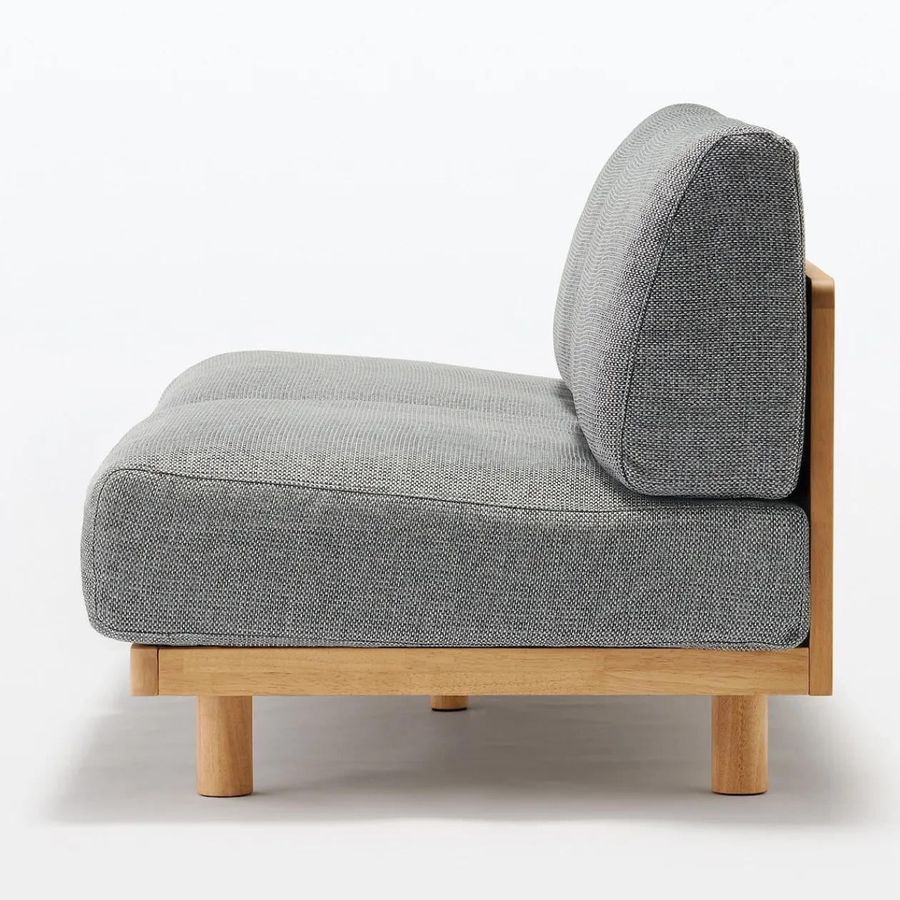 Canapés Et Repose-Pieds^Muji Canapé en polyester tissé sans accoudoirs ‐ 3 places, Gris