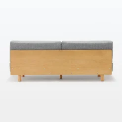 Canapés Et Repose-Pieds^Muji Canapé en polyester tissé sans accoudoirs ‐ 3 places, Gris